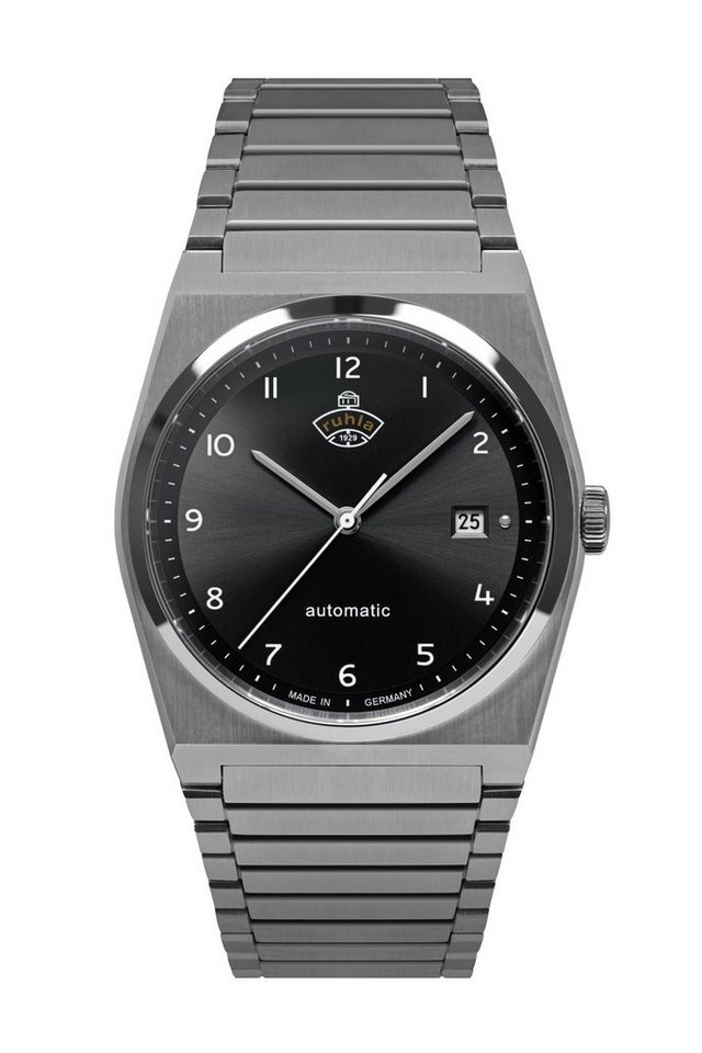 ruhla Automatikuhr Ruhla Herrenuhr Automatik mit Datum und integriertem Metallarmband von ruhla