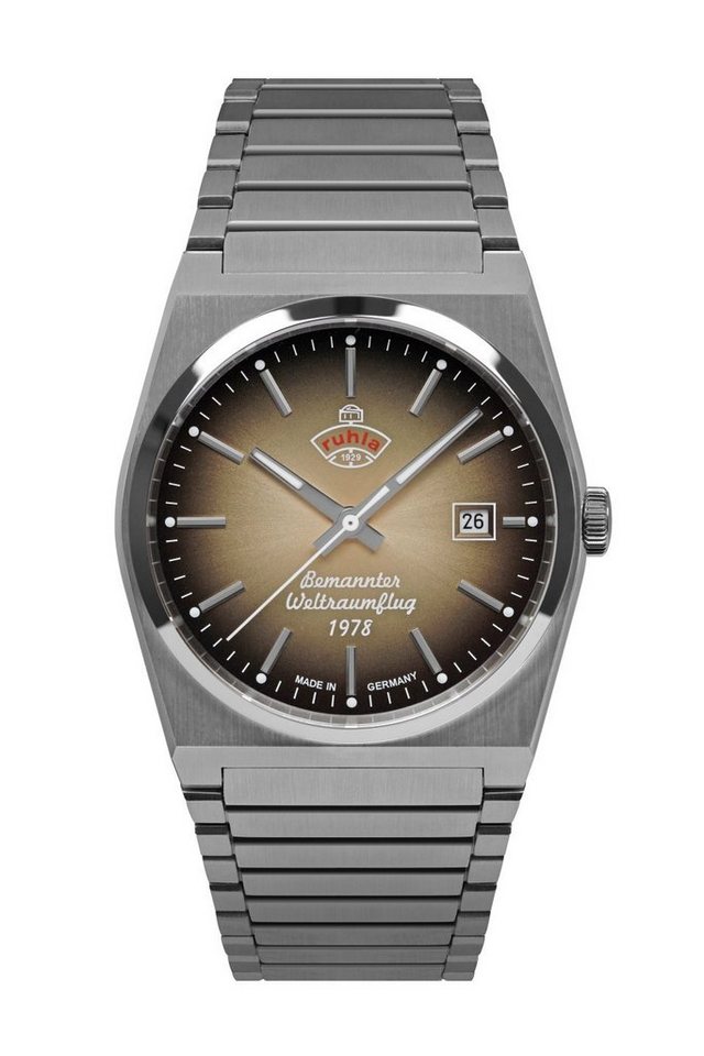 ruhla Automatikuhr Space Control Automatik 4660M-2, Herrenuhr, Datum, Leuchtzeiger, Saphirglas, Made in Germany von ruhla