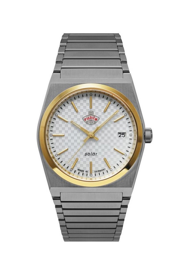 ruhla Solaruhr Space Control Solar Damen 4643M-1, Armbanduhr, Damenuhr, Datum, Leuchtzeiger, Saphirglas, Made in Germany von ruhla