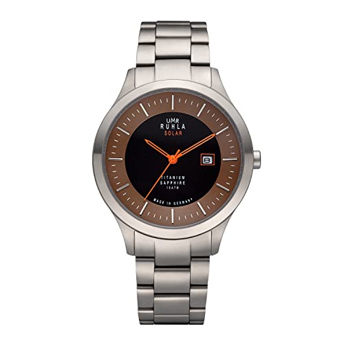 UMR RUHLA Herren-Armbanduhr 95951M, Solar, Titan, Datumsanzeige, 10 bar von UMR RUHLA