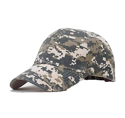 RUICHENG Camouflage Cap Basecap Herren Sommer Outdoor Sport Jagd Baseball Kappe Trucker Cap (Khaki) von RUICHENG