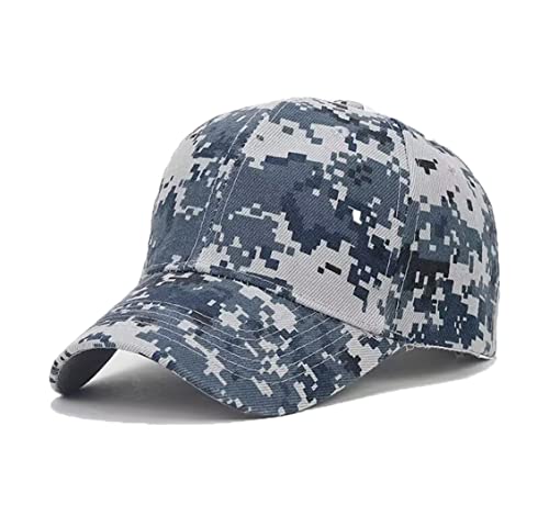 RUICHENG Camouflage Cap Basecap Herren Sommer Outdoor Sport Jagd Baseball Kappe Trucker Cap (Marineblau) von RUICHENG