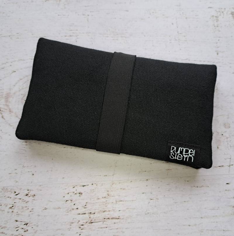 Tabaktasche Black Mono Schwarz Mit Gummiband Rumpelstein von rumpelstein