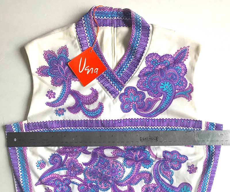 Vintage Vera Kleid Neu Mit Anhängern Atemberaubendes Lila Paisley Shift A-Linie Vintage Vera Kleid Neu Mit Anhängern Atemberaubendes Lila Paisley Shift A-Linie von rumplebin