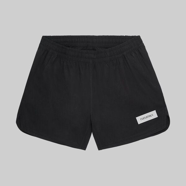 runamics Bouncy Cotton Running Shorts, Herren, schwarz von runamics