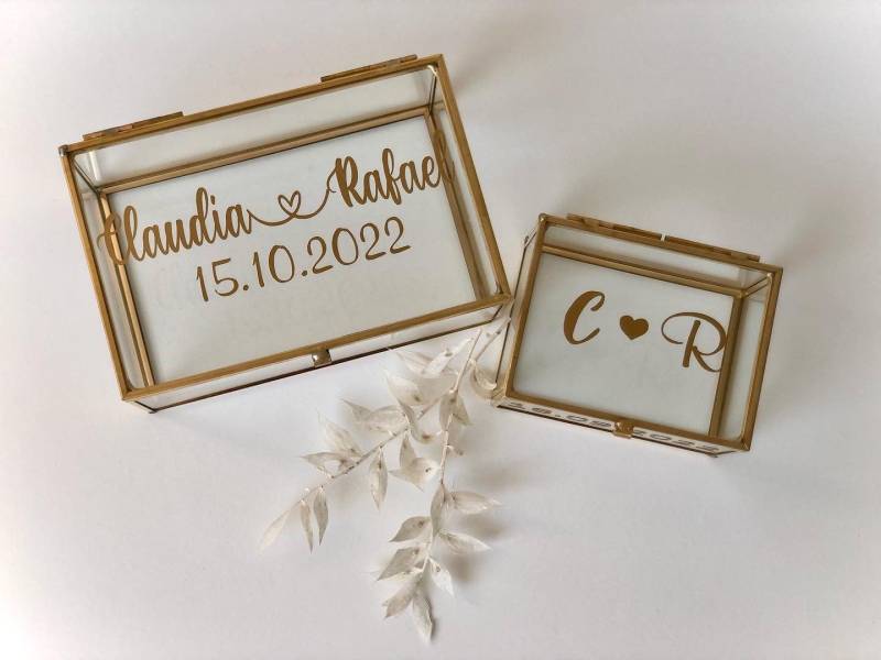 Ringschatulle Hochzeit Ringkissen Ringkästchen Personalisiert Eheringe Ringschatulle Hochzeit Ringkissen Ringkästchen Personalisiert Eheringe von rundumkreativ
