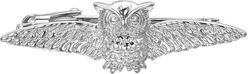 RunootPR Eule Krawattennadel Silber Krawatte Personalisiert für Herren Schmuck von runootPR