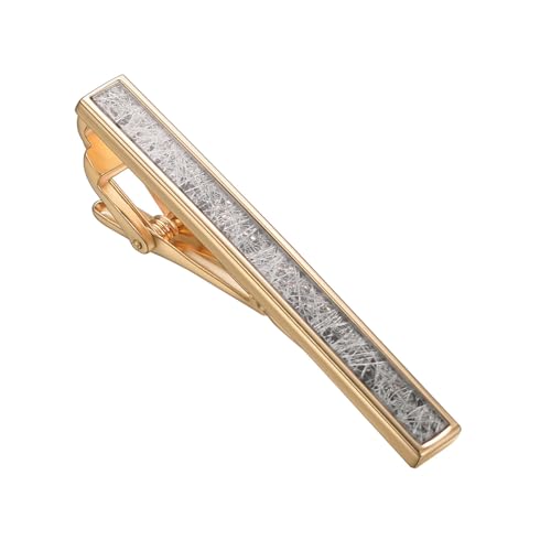 RunootPR Gold Krawattennadel Hochzeit Krawattenklammer für Herren fürs Büro Bräutigam Groomsmen Herrenschmuck mit Geschenkbox von runootPR