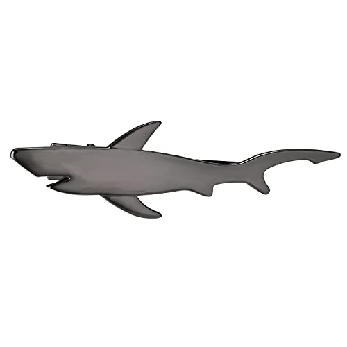 RunootPR Haifisch Krawattennadel Schwarz Krawattenklammer Personalisiert für Herren Schmuck Geschenk von runootPR