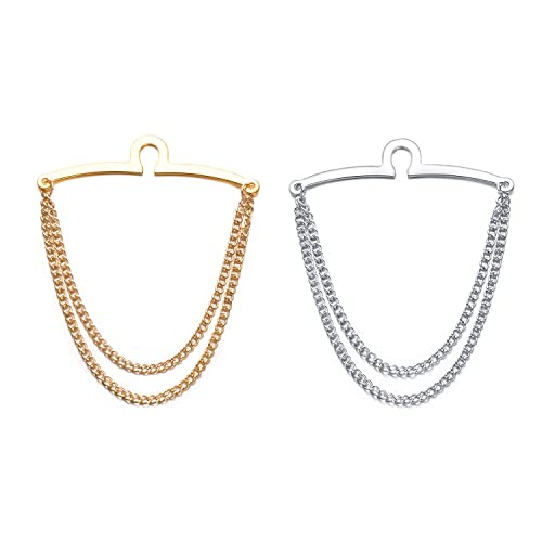 RunootPR Krawattenkette Gold Silber Set Krawattennadel Personalisiert für Herren Schmuck Geschenk von runootPR