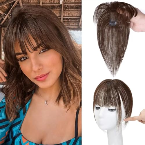 RUNRAYAY -Haaropper für Frauen echtes menschliches Haar, 10 -Zoll -3D -Clip in Pony Human Hair Topper mit dünn von runrayay