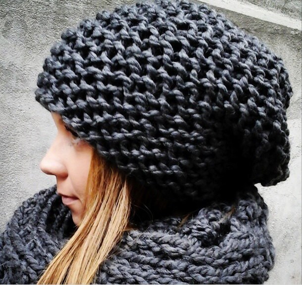 The Slouch - Extra Slouchy Grobstrick-Mütze, Extra Strickmütze, Hipster-Slouchy-Mütze The Slouch - Extra Slouchy Grobstrick-Mütze, Extra Strickmütze, Hipster-Slouchy-Mütze von rustiknits