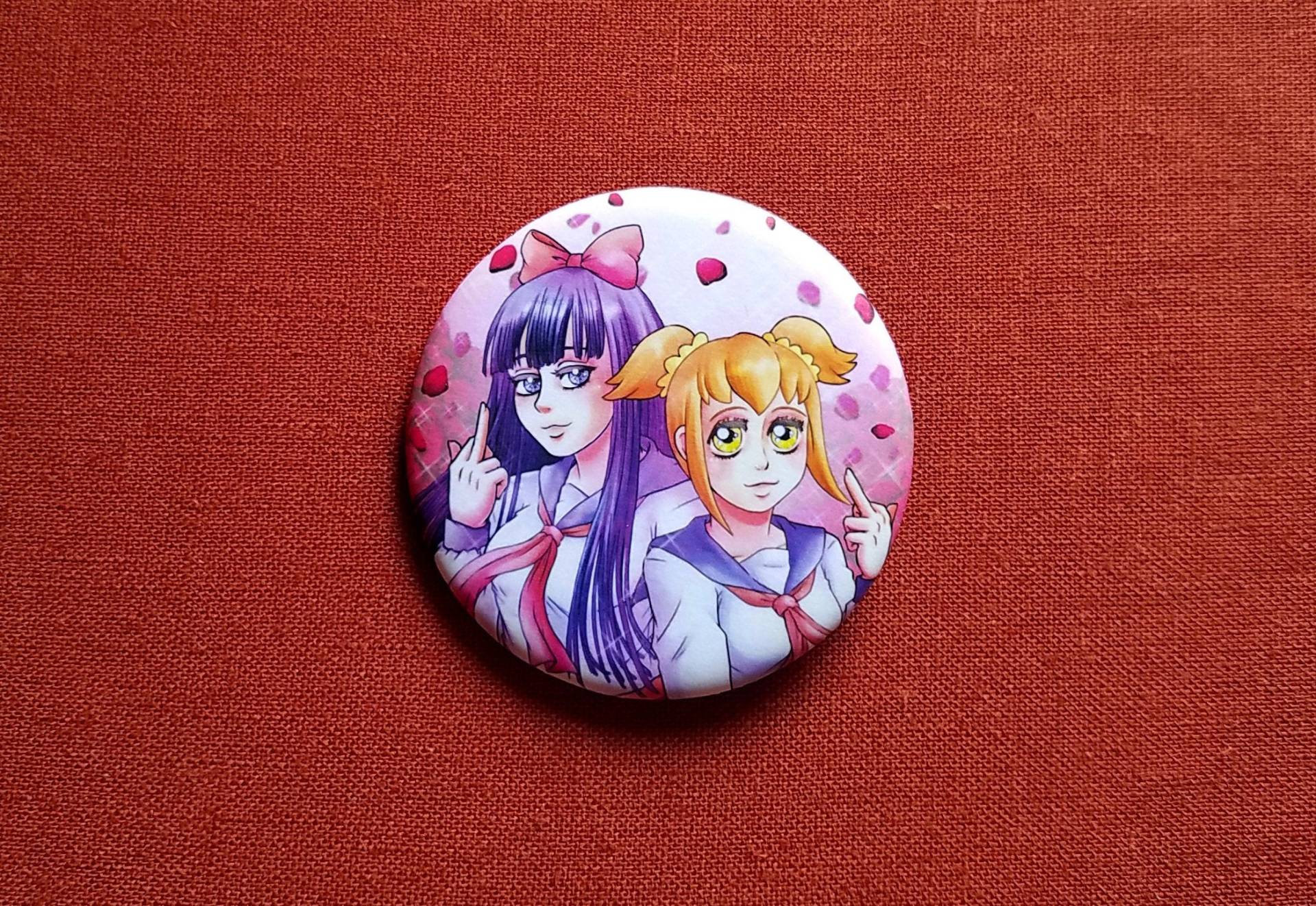 2.5" Shojo Anime Team Button Pin von rustybeeproductions