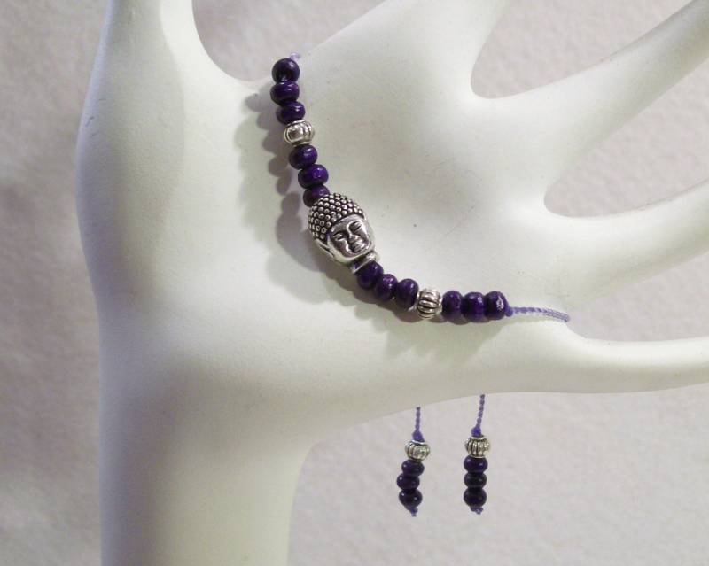 Neu Skinny Handgelenk Mala Japa Buddha Armband Verstellbar von rykasbeads