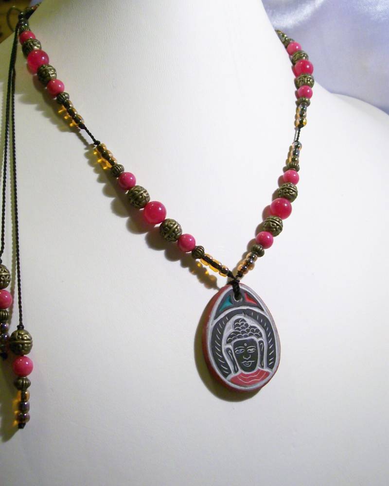 Price Cut Buddhas Auge Und Buddha Verstellbare Halskette Quarz Edelsteine Messing Umkehrbar von rykasbeads