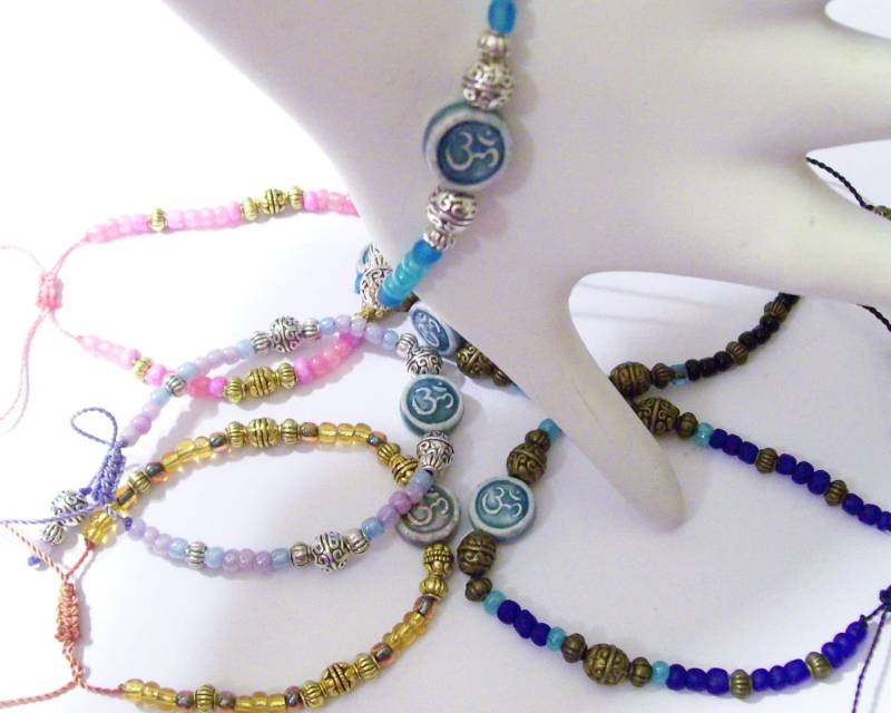 Raku Om Armband Statement Verstellbar Siehe Andere Fotos Zum Anpassen Von Ooak von rykasbeads