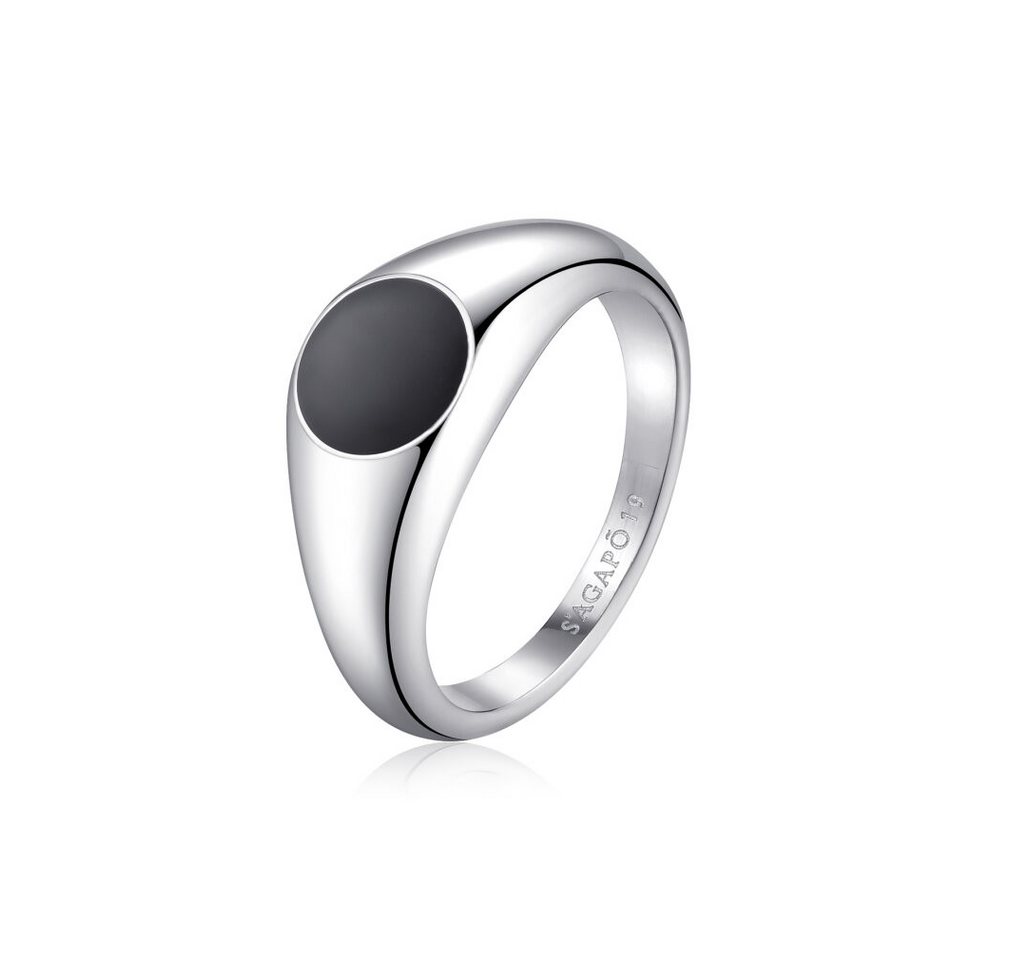 s'agapo Fingerring Modern steel ring for men Ripple SRP36 - Circuit: 63 mm von s'agapo