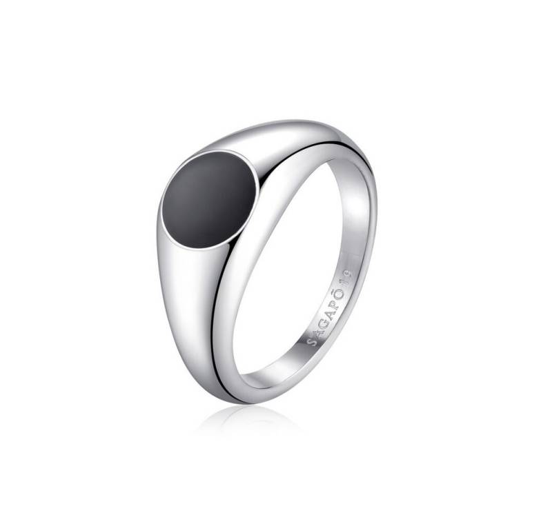 s'agapo Fingerring Modern steel ring for men Ripple SRP36 - Circuit: 63 mm von s'agapo