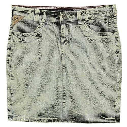 s`questo, Damen Jeans Mini Rock Denim Blau Weiß Gestreift D 36 W 28 von s`questo