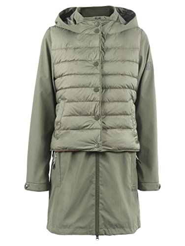 s'questo Damen Jacke Soquesto Softshell Parka und abnehmbare Steppweste squesto, Gr. 36, Grün von s`questo