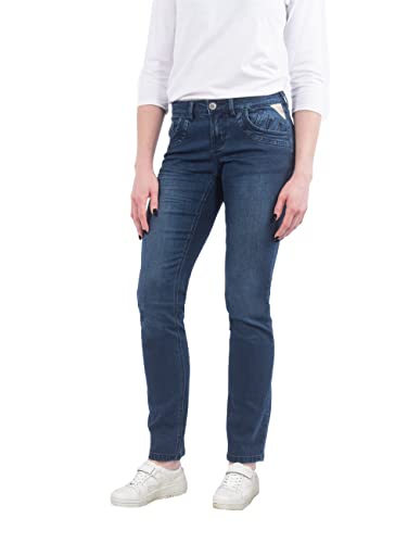 s'questo Damen Jeans Einfarbig, Gr. 36, Blau von s`questo