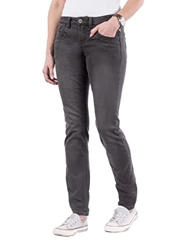 s'questo Damen Jeans Einfarbig, Gr. 38, Grau von s`questo