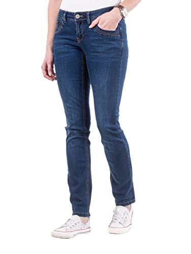 s'questo Damen Jeans Einfarbig, Gr. 40, Blau von s`questo