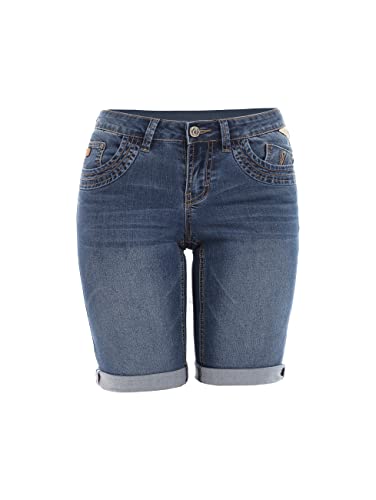 s'questo Damen Soquesto Jeans Shorts Sommerhose für warme Tage squesto, Gr.38, Blau von s`questo