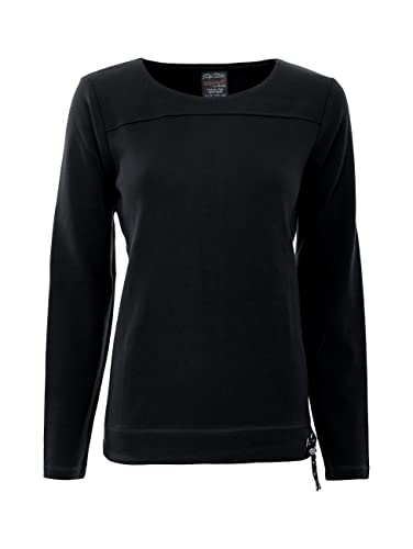 s'questo Damen Sweater Einfarbig, Gr. 46, Schwarz von s`questo