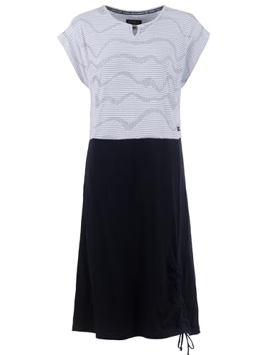 s'questo Kleid kurz, Shirt leger, locker, grafisches Streifenmuster White 40 Soquesto Damen Kollektion Vitamin Sea von s`questo