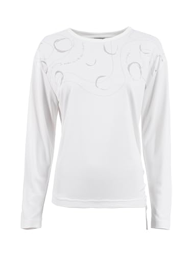 s'questo Langarmshirt Rundhalsausschnitt, grafisch,Abstrakter Print Offwhite 42 Soquesto Damen von s`questo