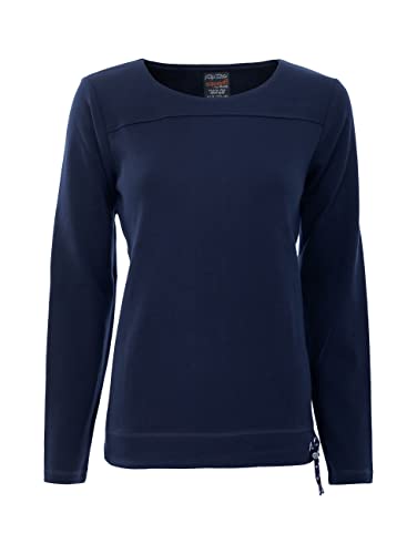 s'questo Damen Sweater Einfarbig, Gr. 42, Blau von s`questo