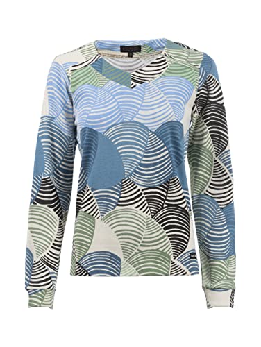 s'questo Pullover Damen Soquesto Strickpulli Rundhals squesto, Gr.44, Blau von s`questo