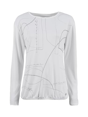 s'questo Shirt 1/1 Abstrakter Allover-Print, langärmelig White 46 Soquesto Damen von s`questo