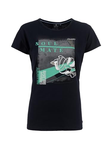 s'questo Shirt 1/2 T-Shirt, floral, modern Navy 44 Soquesto Damen von s`questo