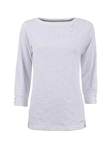 s'questo Shirt 3/4 Shirt, floral,schmeichend geschnitten White 40 Soquesto Damen von s`questo