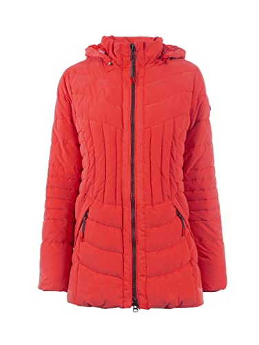 s'questo Winterjacke Damen Soquesto Steppjacke mit Kapuze Wendemantel mit Reißverschluss Wendejacke squesto, Gr.46, Rot von s`questo