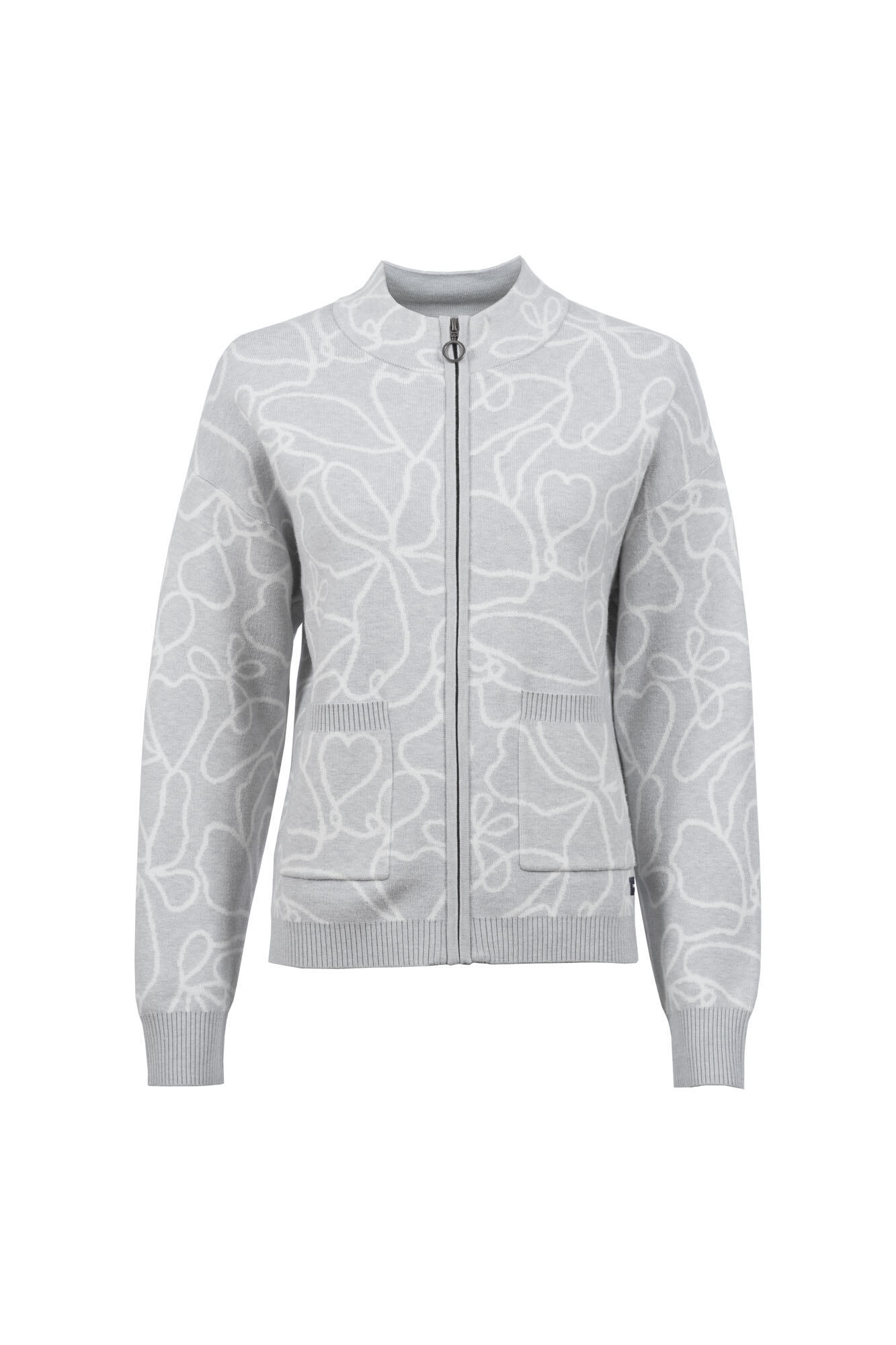 squesto - Strickjacke chrome grey melange - Gr. - 40 von s'questo