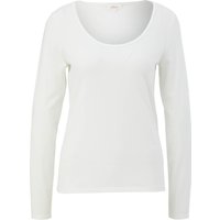 s.Oliver Damen Langarm Shirt off white 46 von s. Oliver