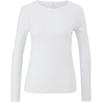 s.Oliver Damen Langarm Shirt shiny white 46 von s. Oliver