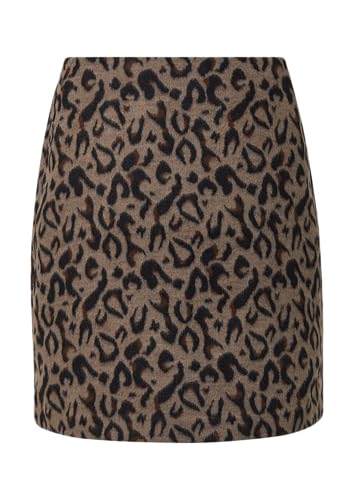 Kurzer Rock mit Leo-Muster schwarz 38 von s.Oliver BLACK LABEL