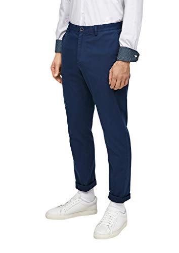 Q/S designed by - s.Oliver Herren 160.10.101.18.180.2057378 Lässige Business-Hose, Dark Blue, 48 von s.Oliver BLACK LABEL