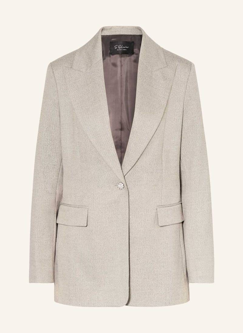 S.Oliver Black Label Blazer Mit Glitzergarn grau von s.Oliver BLACK LABEL