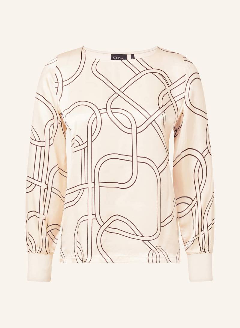 S.Oliver Black Label Blusenshirt Im Materialmix beige von s.Oliver BLACK LABEL