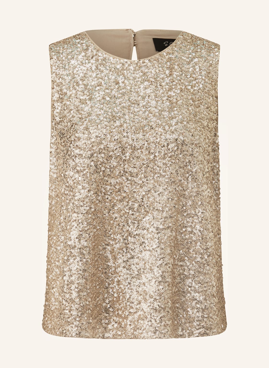 S.Oliver Black Label Blusenshirt Mit Pailletten beige von s.Oliver BLACK LABEL