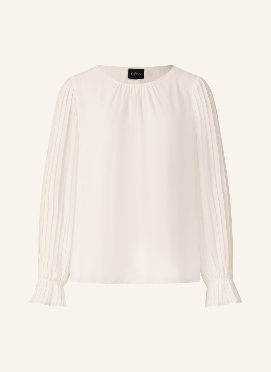 S.Oliver Black Label Blusenshirt Mit Plissees weiss von s.Oliver BLACK LABEL