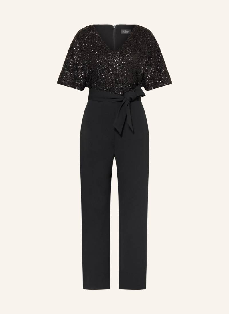 S.Oliver Black Label Jumpsuit Mit Pailetten schwarz von s.Oliver BLACK LABEL