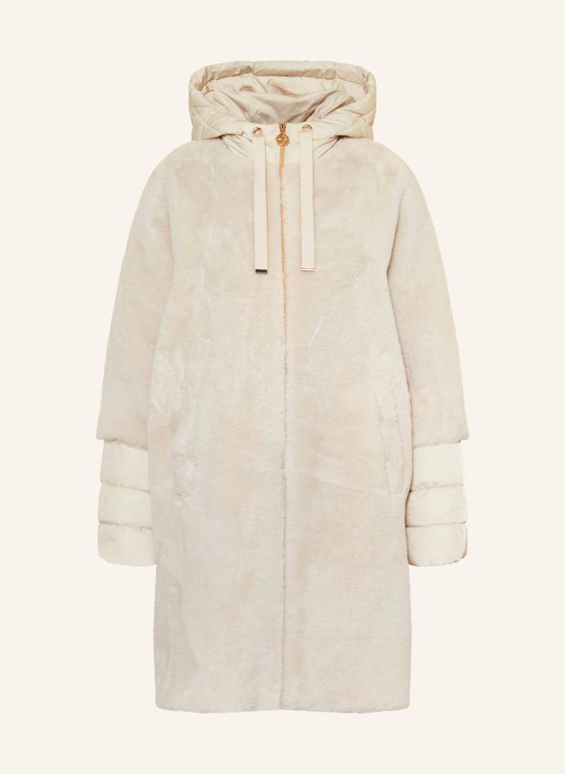 S.Oliver Black Label Kunstfell-Mantel beige von s.Oliver BLACK LABEL