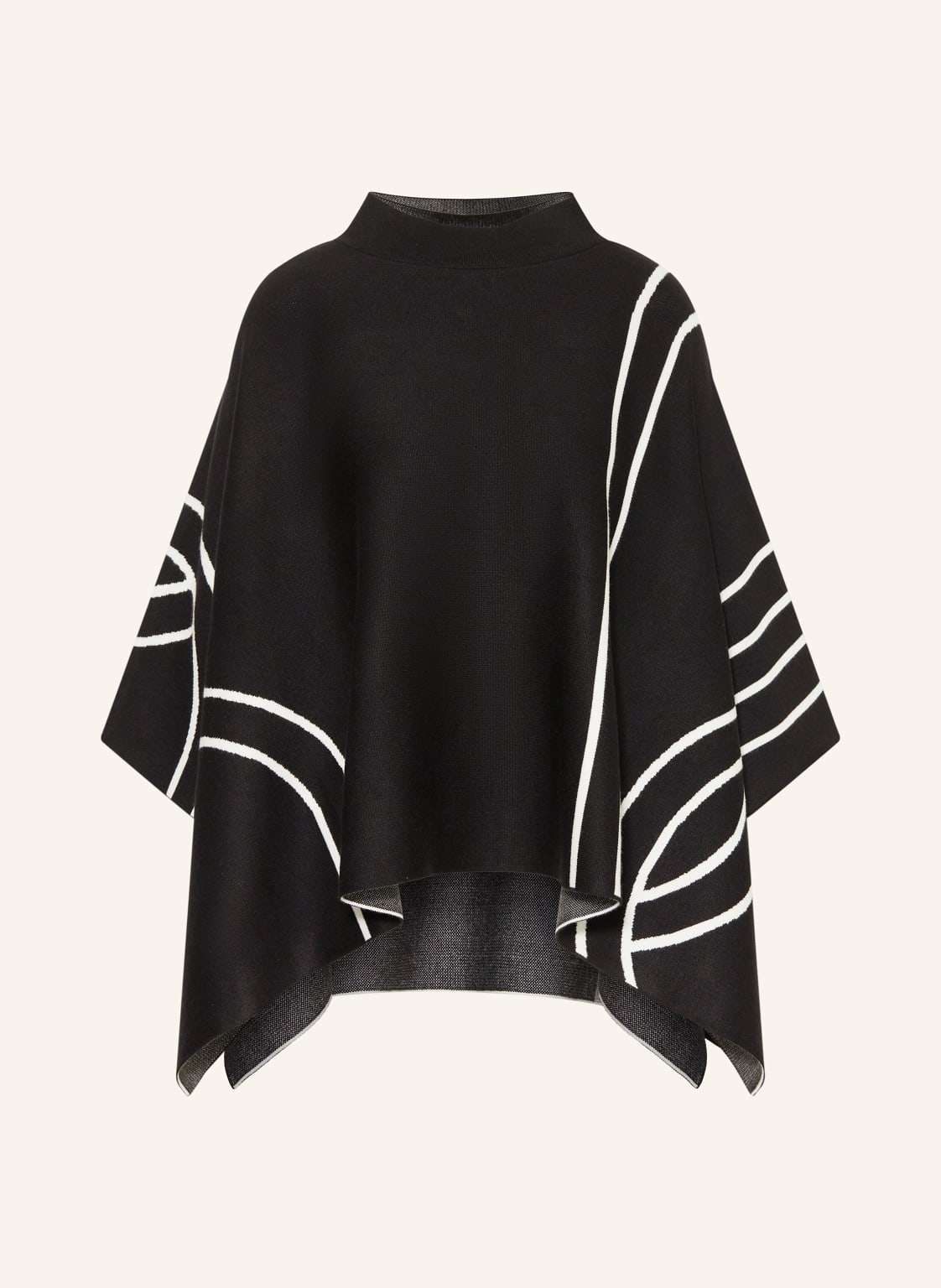 S.Oliver Black Label Poncho Mit 3/4-Arm schwarz von s.Oliver BLACK LABEL