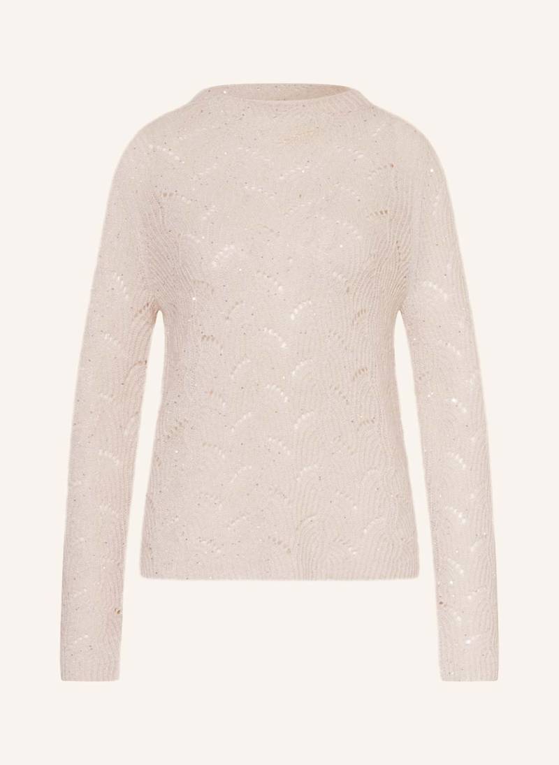 S.Oliver Black Label Pullover Mit Glitzergarn Und Pailletten weiss von s.Oliver BLACK LABEL